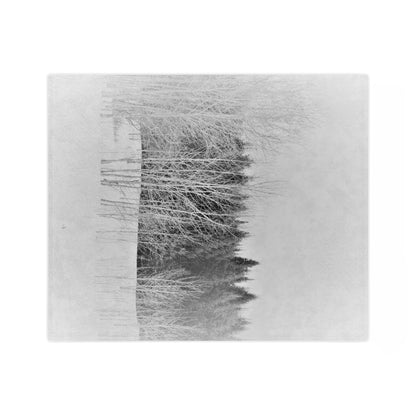 Velveteen Minky Blanket - Winter tree line