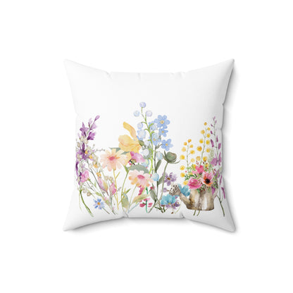 Spun Polyester Square Pillow Springtime