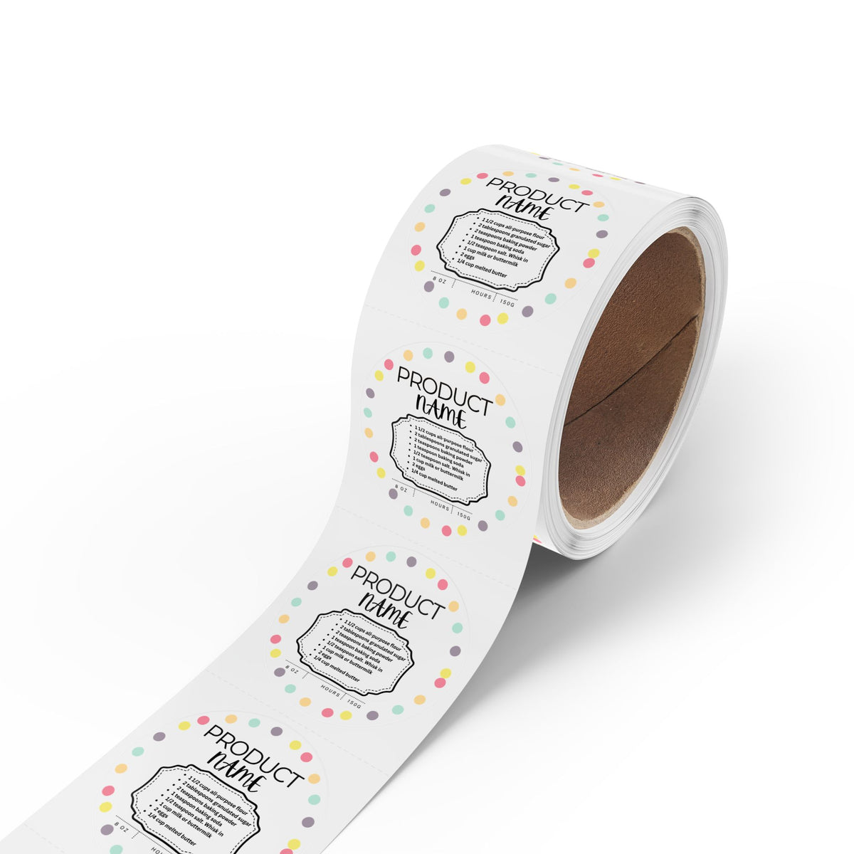 Round Sticker Label Rolls - CYB Same Round Sticker 1 x 1, 2 x 2  50,100,250