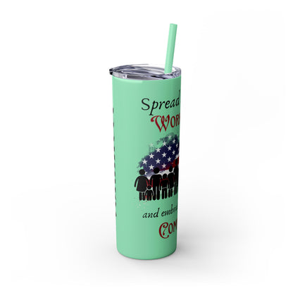 MASTER Skinny Tumbler with Straw, 20oz -  With Seam Text