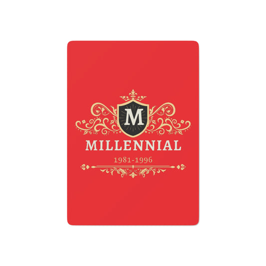 Red Poker Cards Millennial