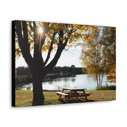 Canvas Gallery Wraps (Black Wrap) - Picinic by the river.