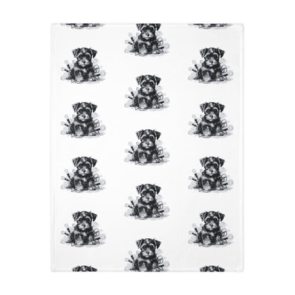 Velveteen Microfiber Blanket (Two-sided print) Dachshund