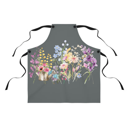 Dark Grey Apron - Springtime