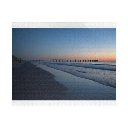 Puzzle (110, 252, 500, 1014-piece) Blue hour at the pier