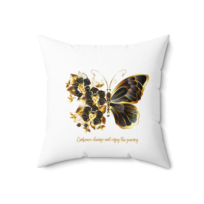Spun Polyester Square Pillow - Embrace the journey