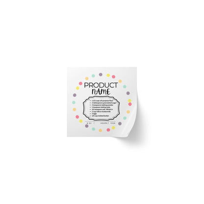 Square Sticker Label Rolls - CYB Sample Sticker Roll - 1 x 1, 2 x 2 - 50,100,250