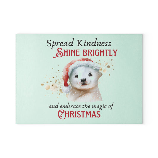 Glass Cutting Board - Seal with the Magic of Christmas