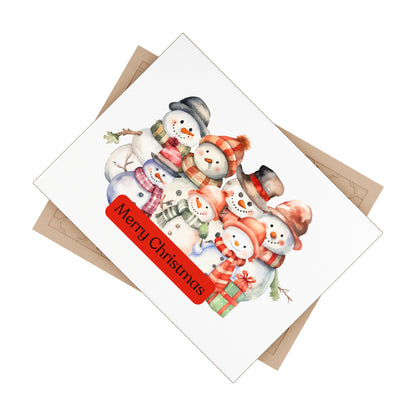 Ceramic Photo Tile - Merry Christmas Snowman