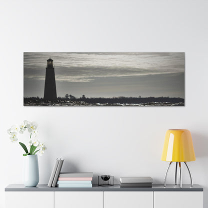 Canvas Gallery Wraps (White Wrap)-Winter Light House