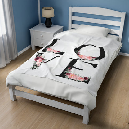 Velveteen Plush Blanket - LOVE