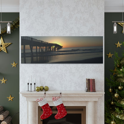 Canvas Gallery Wraps (White Wrap) (Long) - Sunrise at the pier