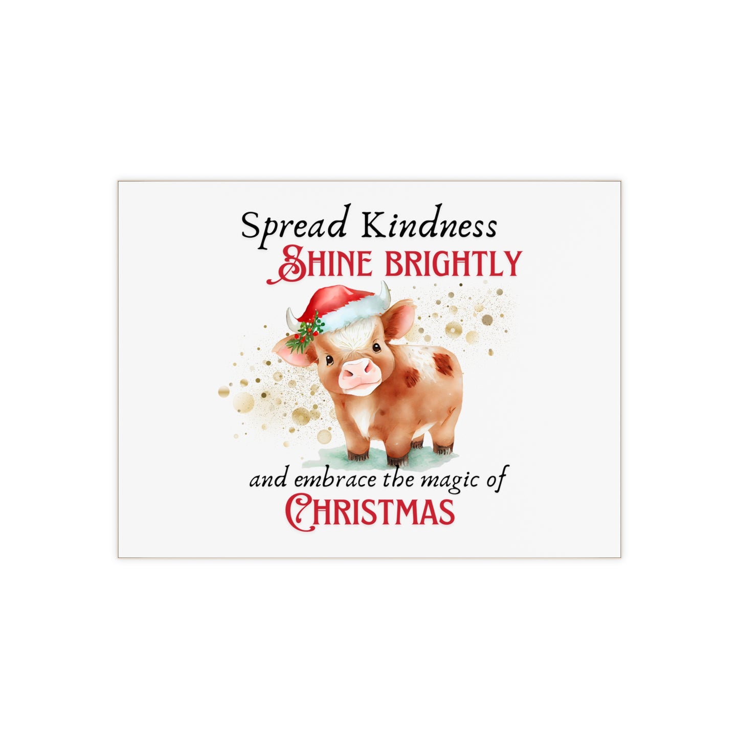 Ceramic Photo Tile - Magic of Christmas - Baby Cow