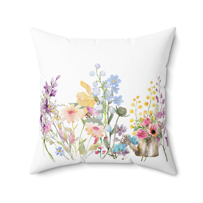 Spun Polyester Square Pillow Springtime