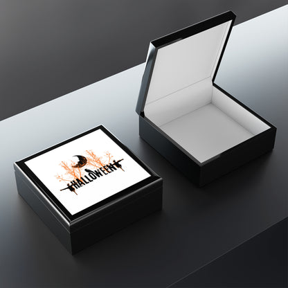 Scary Halloween Jewelry Box – White Ceramic