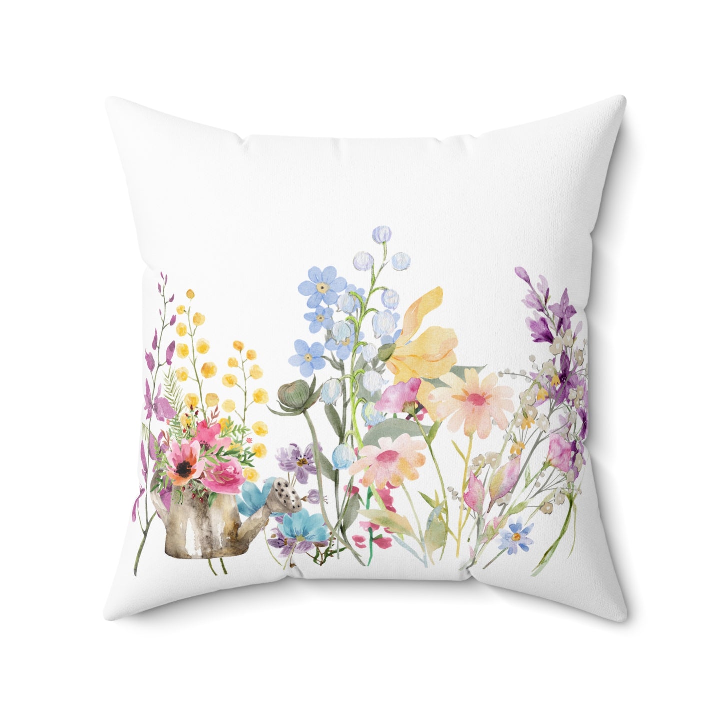 Spun Polyester Square Pillow Springtime