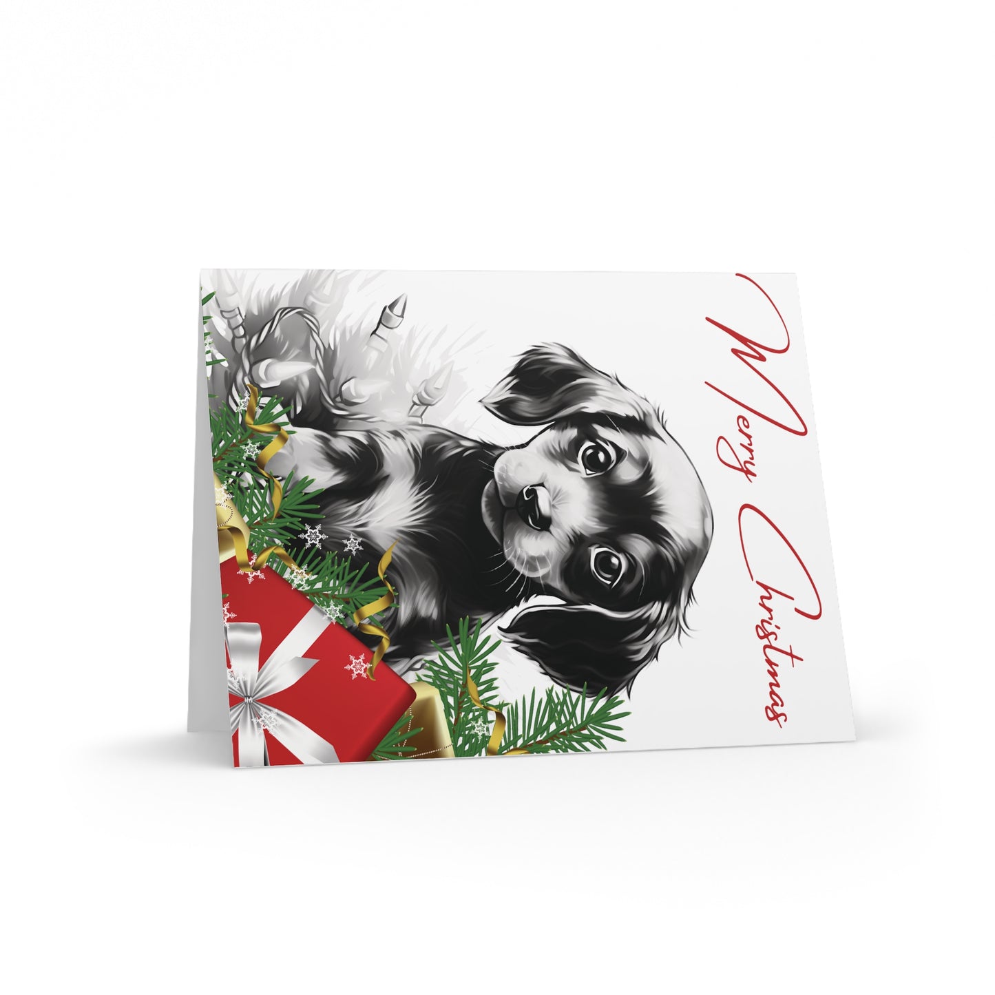 Greeting cards (8, 16, and 24 pcs) Dachshund Christmas Puppy