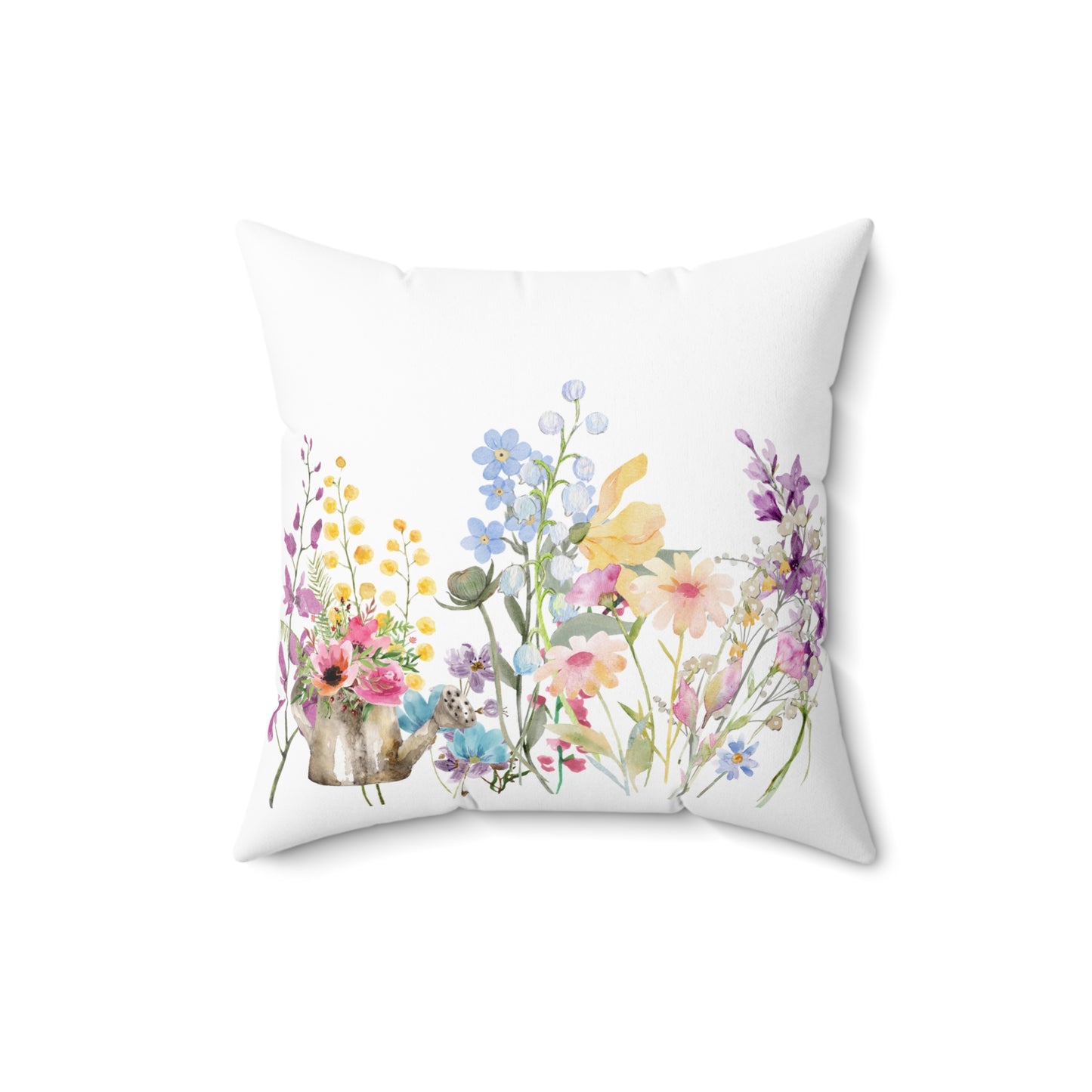 Spun Polyester Square Pillow Springtime