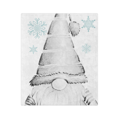 Velveteen Minky Blanket - Gnome for the Holidays