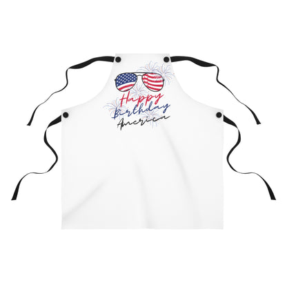 White Apron - Happy Birthday America