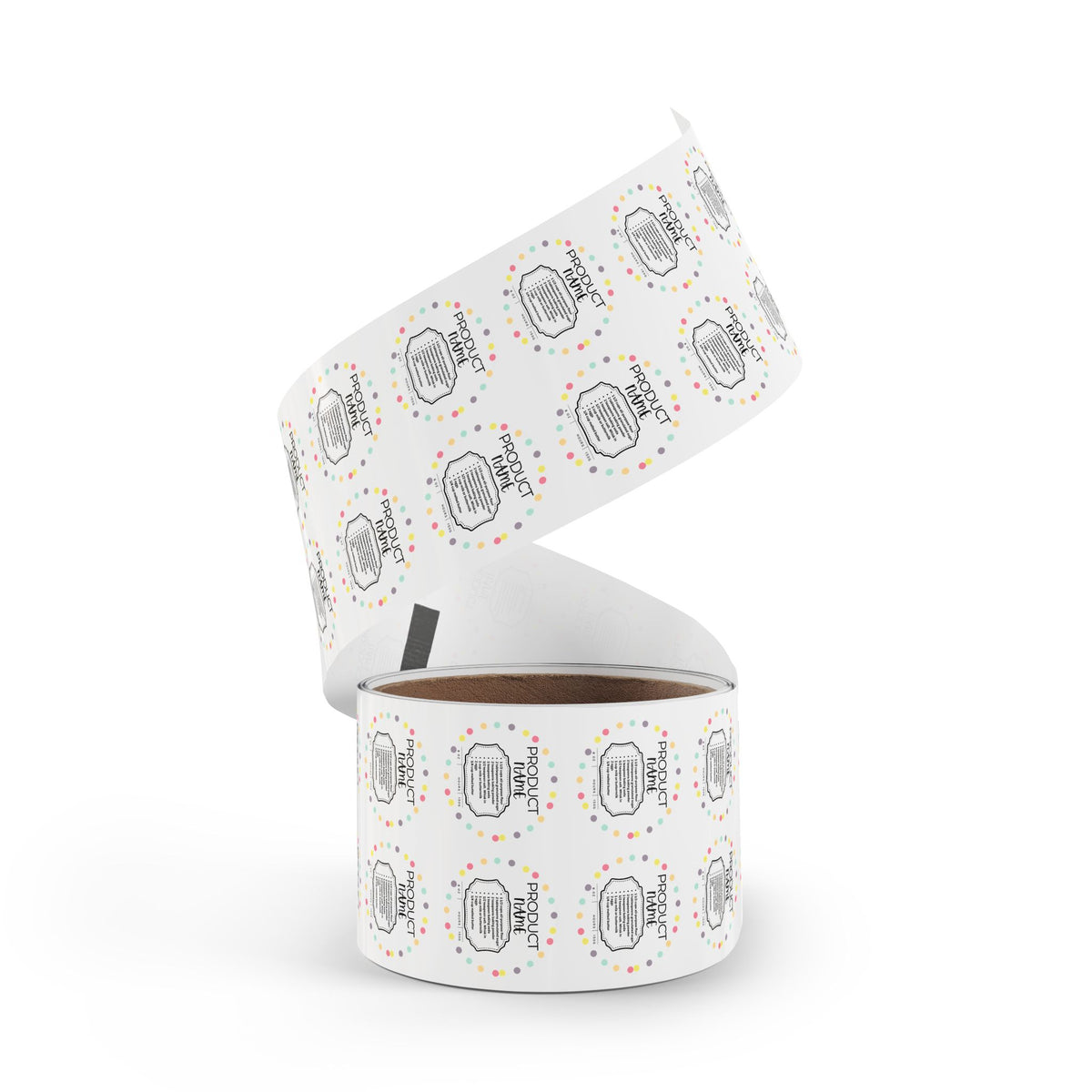 Round Sticker Label Rolls - CYB Same Round Sticker 1 x 1, 2 x 2  50,100,250