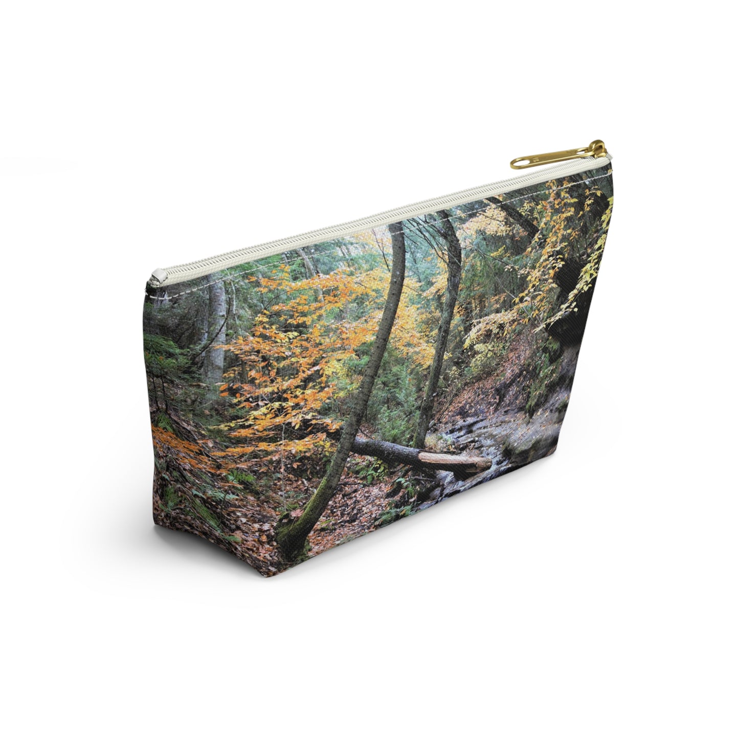 Accessory Pouch w T-bottom - Bonus Creek, Pencil Cases, Cosmetic Travel Bags, Tech Cord Storage