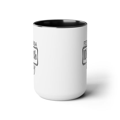 Two-Tone Coffee Mugs, 15oz - IDGAFish