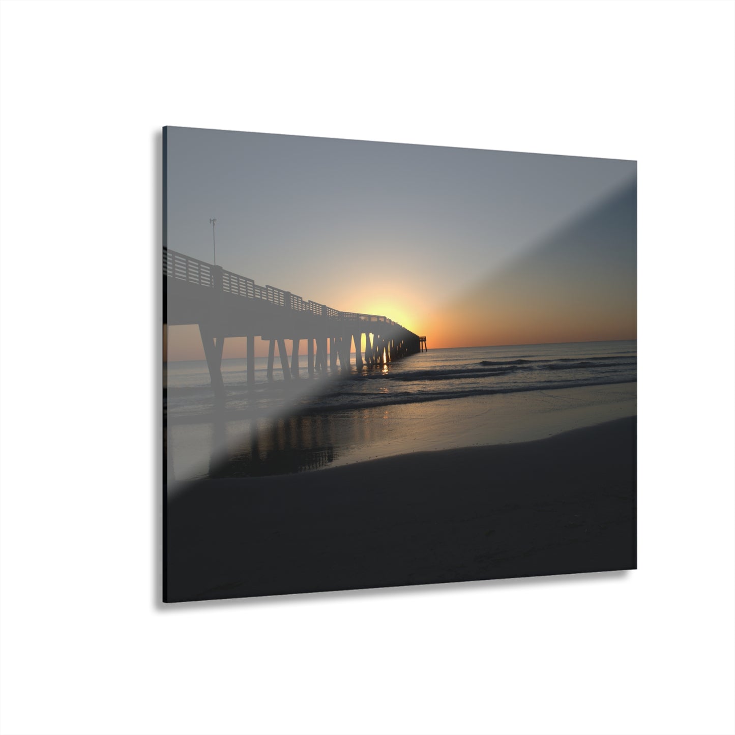 Acrylic Prints (French Cleat) Sunrise at the pier