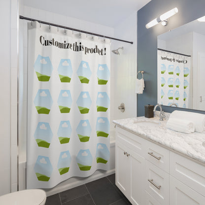 Shower Curtain Advertising - Customize this product.