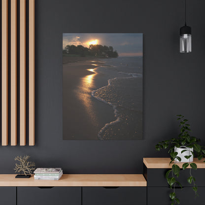 Sun Kissed Beach Matte Canvas, Stretched, 1.25" 48" x 24", 32", 36"
