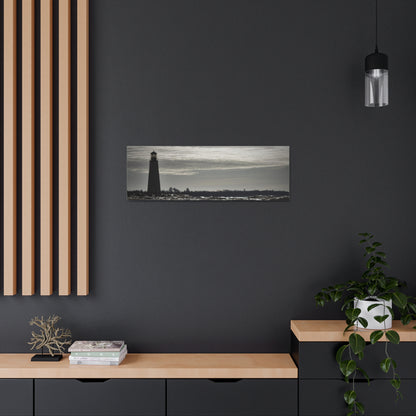 Canvas Gallery Wraps (White Wrap)-Winter Light House