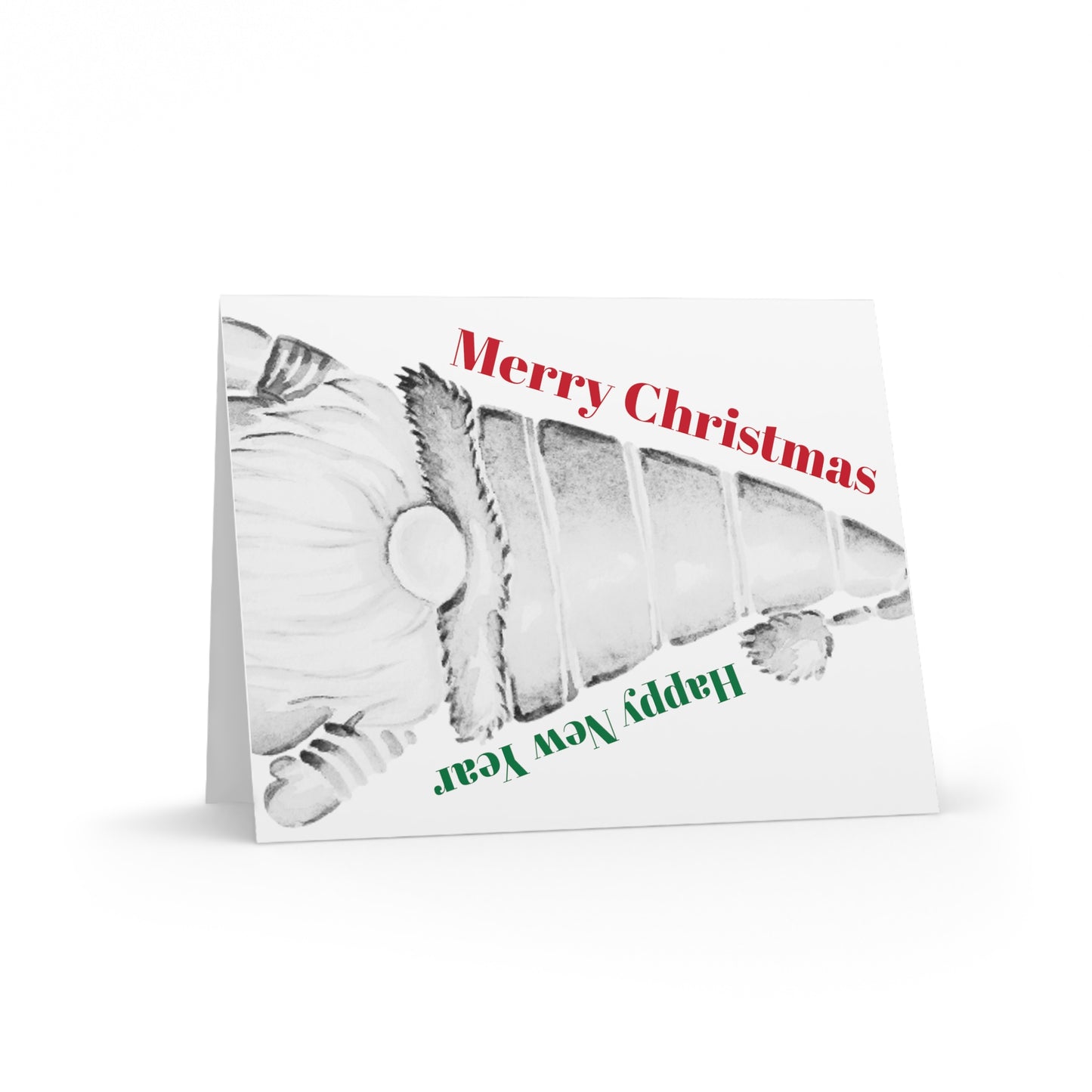 Greeting cards (8, 16, and 24 pcs) Christmas Gnome -Merry Christmas and Happy New Year