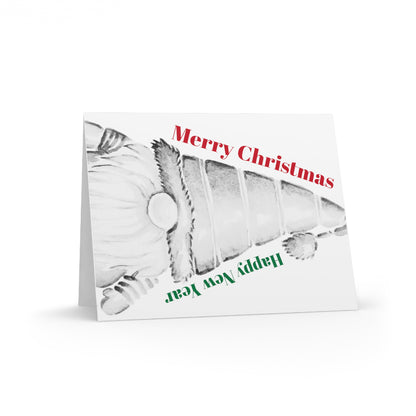 Greeting cards (8, 16, and 24 pcs) Christmas Gnome -Merry Christmas and Happy New Year