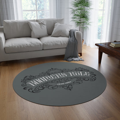 Dark Grey Round Rug Boomers Rule