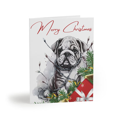 Greeting cards (8, 16, and 24 pcs) Christmas Puppy