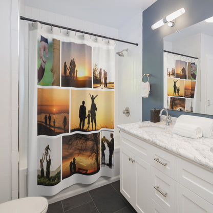 Collage 8 Shower Curtain - Customize this product with your family photos.