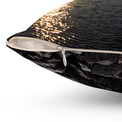 Spun Polyester Square Pillow - Light House