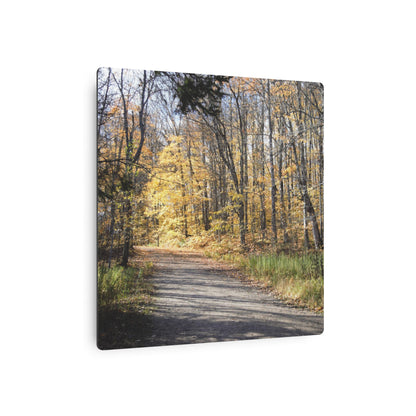 Metal Art Sign - Walk in the woods, Squares 8" x 8", 11" x 11", 12" x 12", 16" x 16"