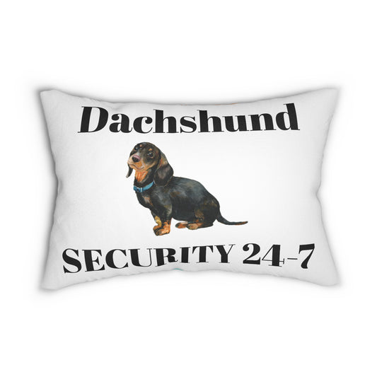 Spun Polyester Lumbar Pillow Dachshund