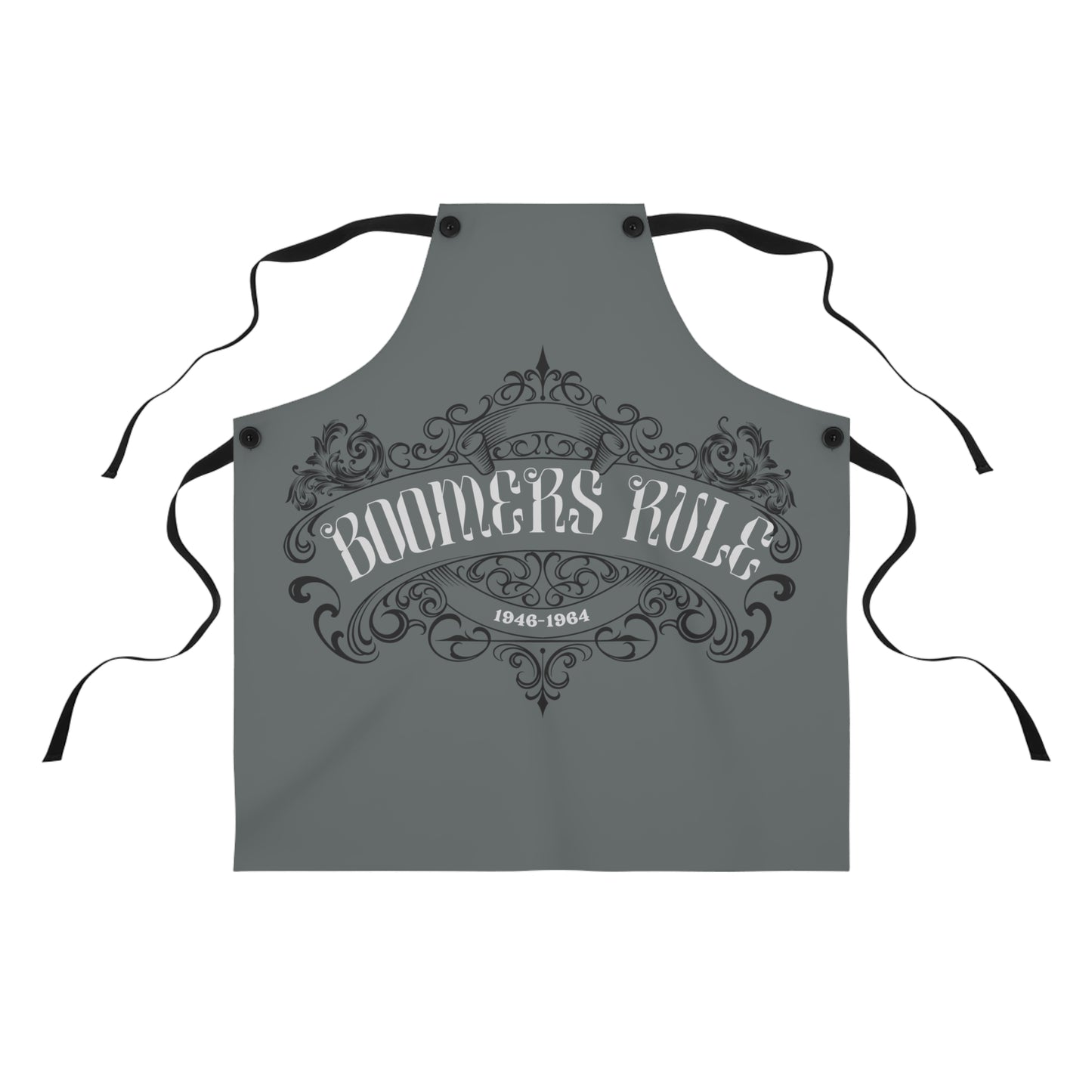 Dark Grey Apron - Boomers Rule Full Apron