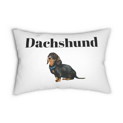 Spun Polyester Lumbar Pillow Dachshund