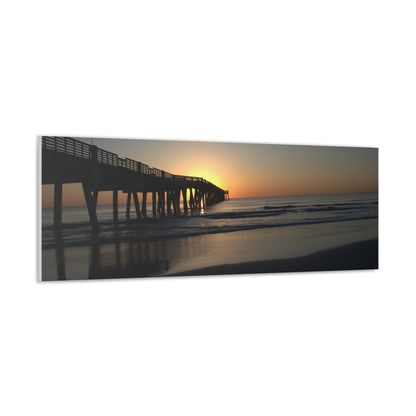 Canvas Gallery Wraps (White Wrap) (Long) - Sunrise at the pier