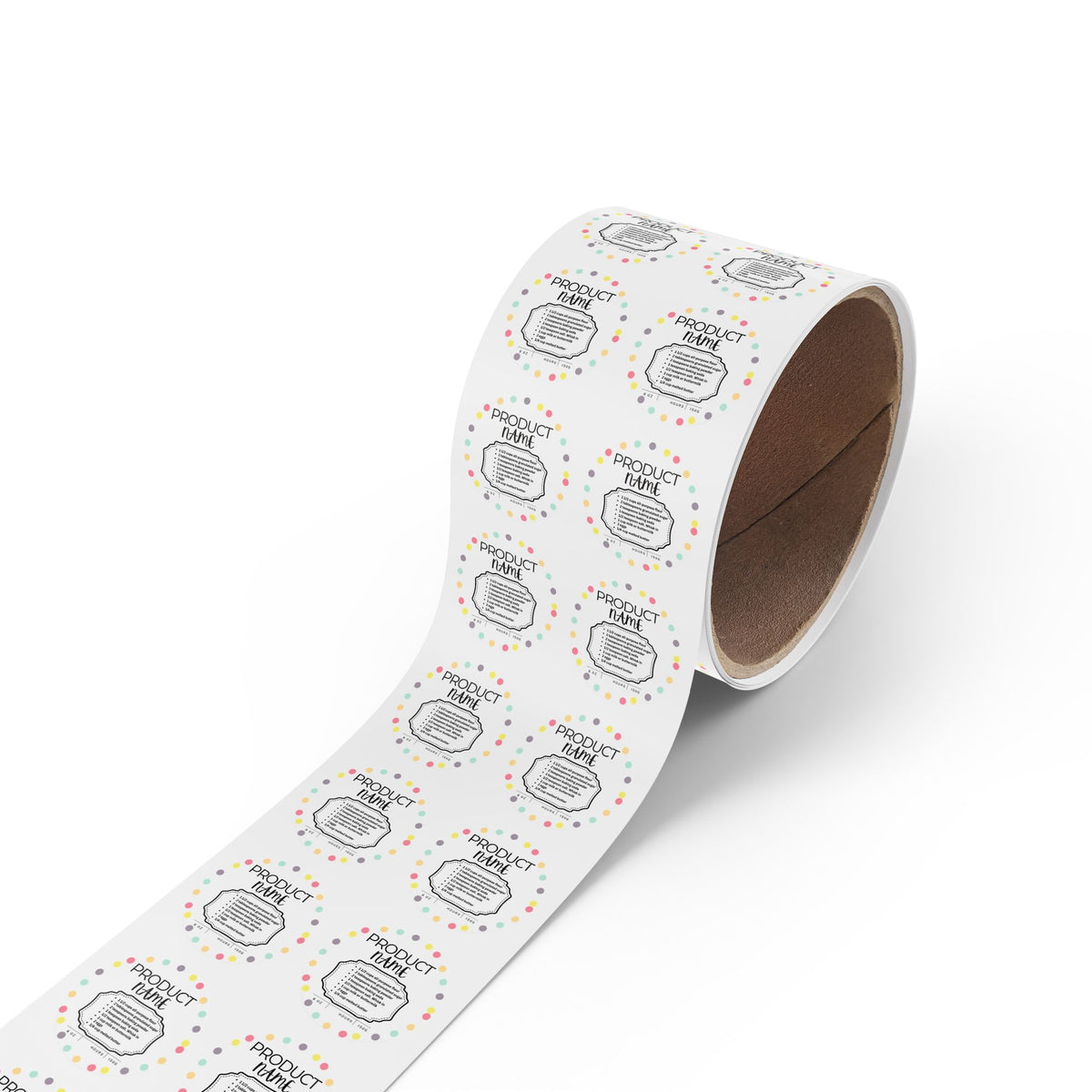Round Sticker Label Rolls - CYB Same Round Sticker 1 x 1, 2 x 2  50,100,250