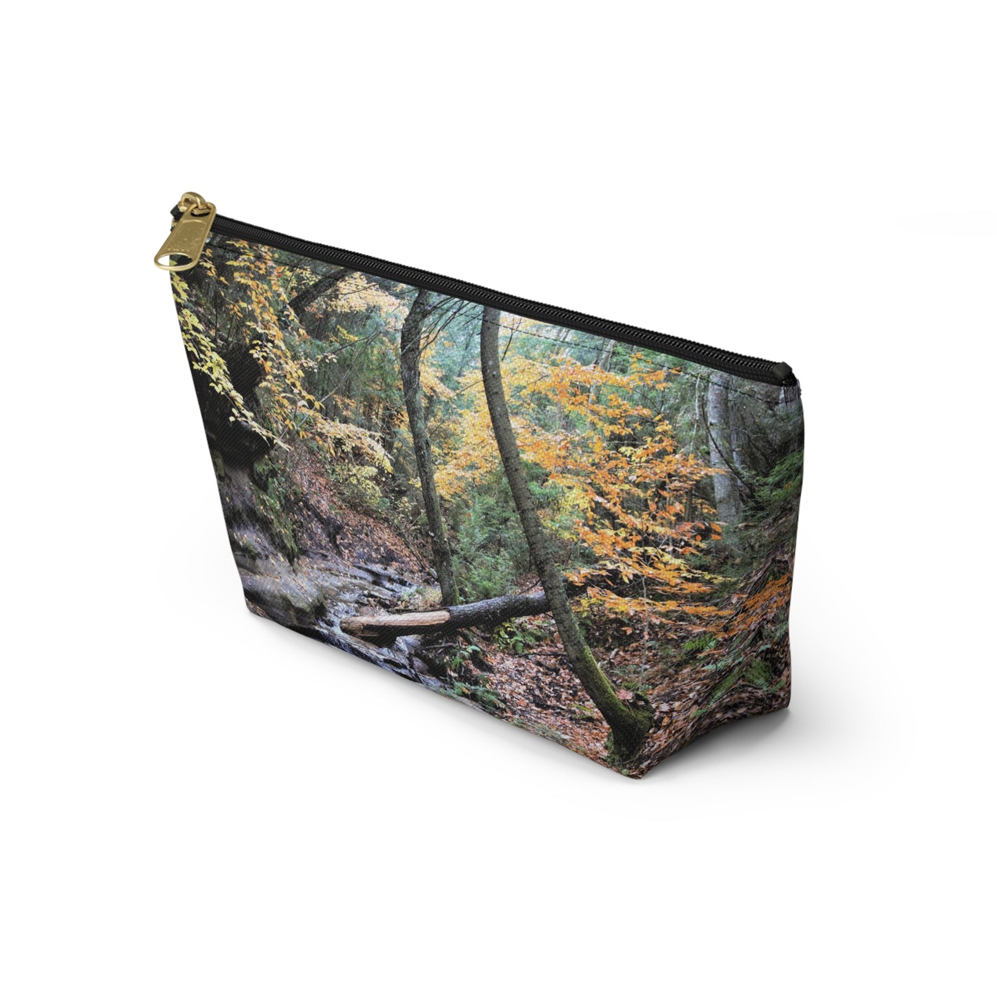 Accessory Pouch w T-bottom - Bonus Creek, Pencil Cases, Cosmetic Travel Bags, Tech Cord Storage