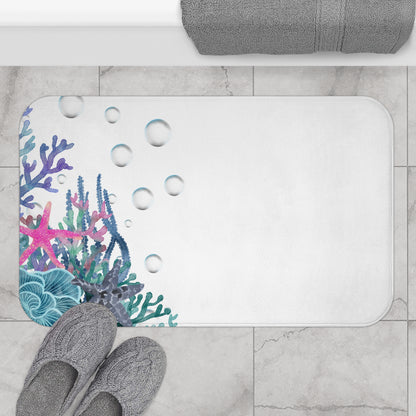 Bath Mat - Star Fish and Bubbles