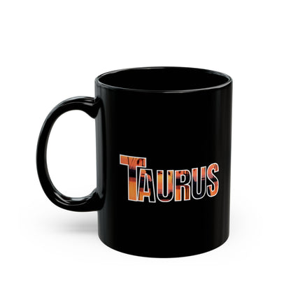 Black Ceramic Mug (11oz, 15oz) Taurus