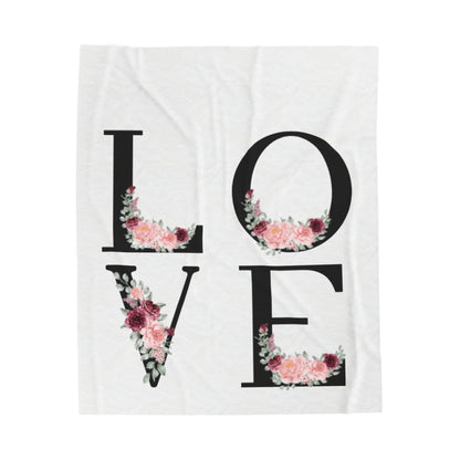 Velveteen Plush Blanket - LOVE