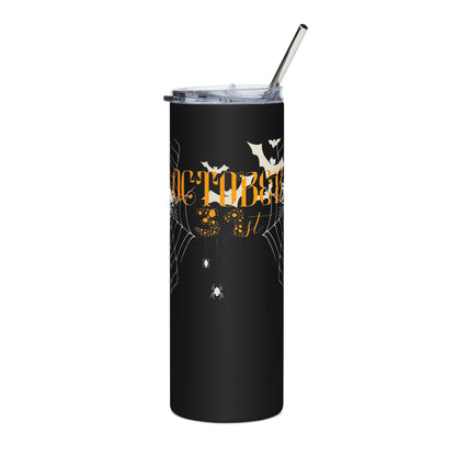 Stainless Steel 20 oz tumbler - October 31st Spiders and Shadows Tumber