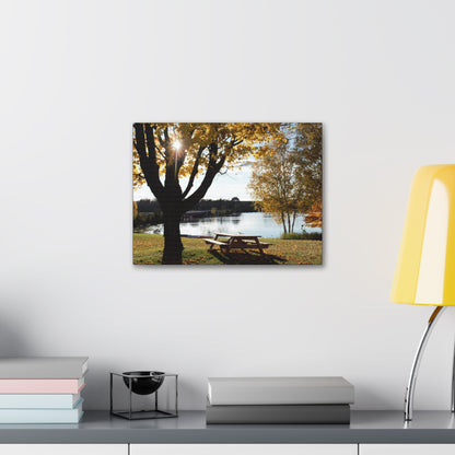 Canvas Gallery Wraps (Black Wrap) - Picinic by the river.