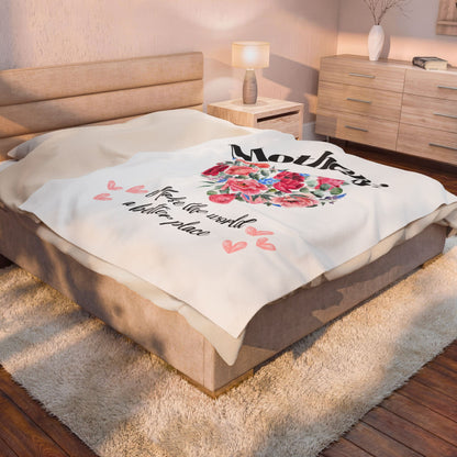 Velveteen Plush Blanket - Unconditional Mothers Love